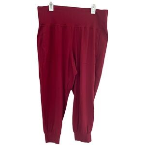 Athleta Women's Salutation Jogger Size 2X Plus Decadent Red Activewear Yoga